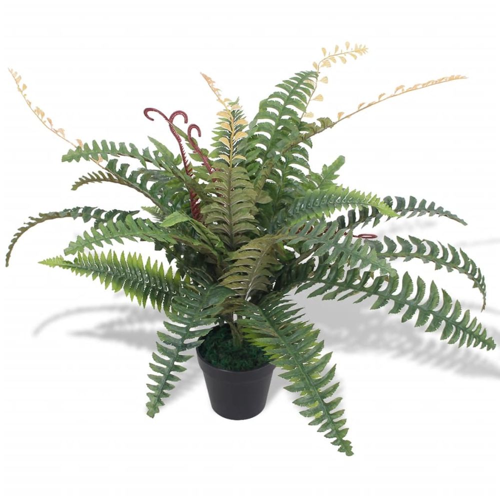Artificial Fern Plant with Pot 60 cm Green - anydaydirect