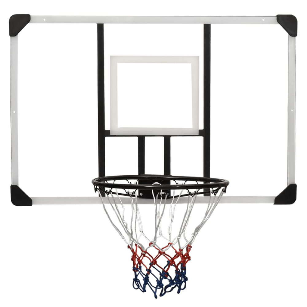 Basketball Backboard Transparent 106x69x3 cm Polycarbonate - anydaydirect