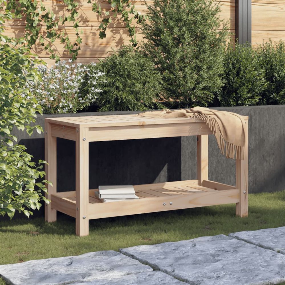 vidaXL Garden Table 82.5x35x45 cm Solid Wood Pine - anydaydirect