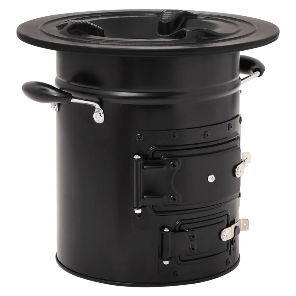 Camping Wood Stove Black 50x33.5x30.5 cm Steel - anydaydirect