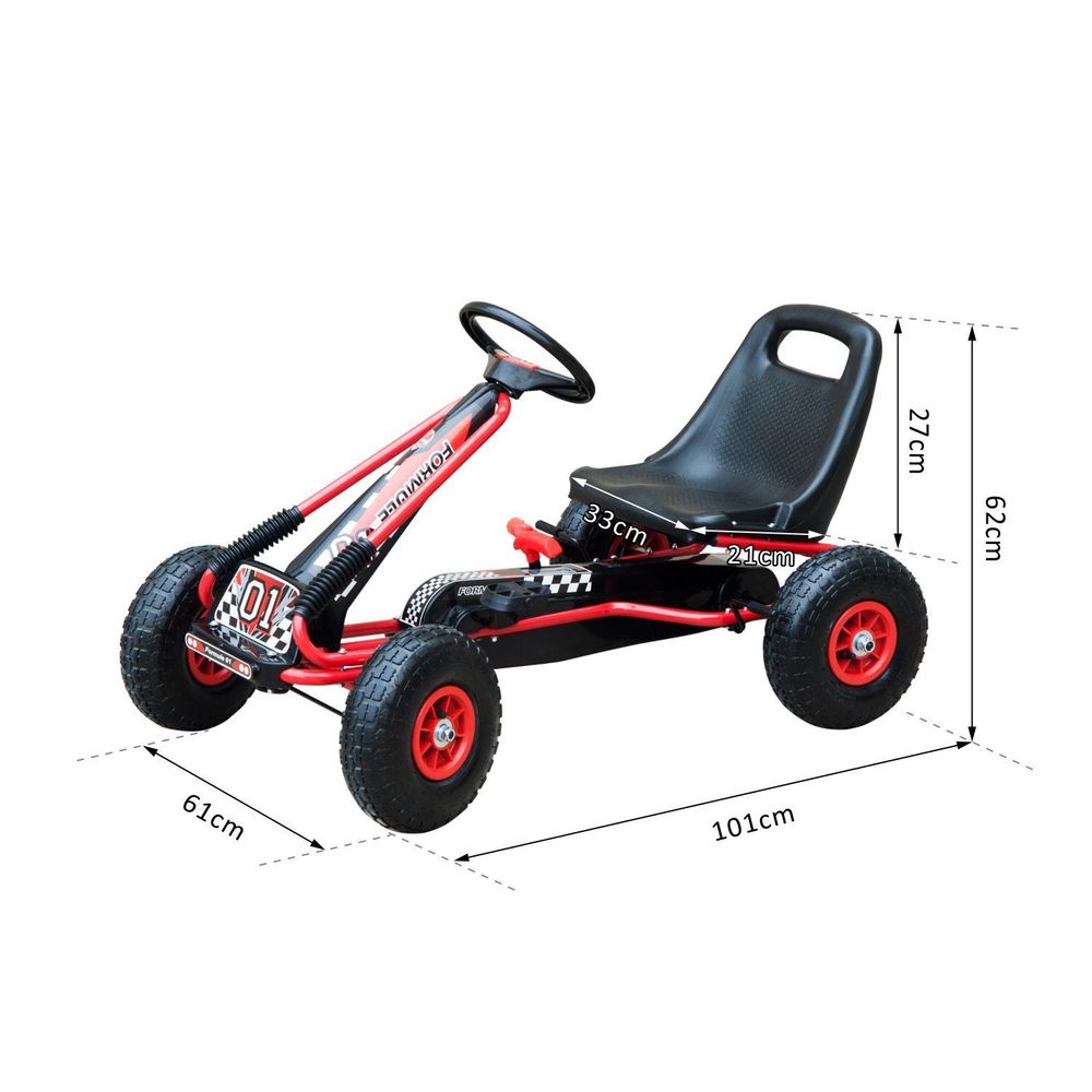 Pedal Go Kart EVA Wheels Ride-on Car Children Racing Toy Kids Gift - anydaydirect