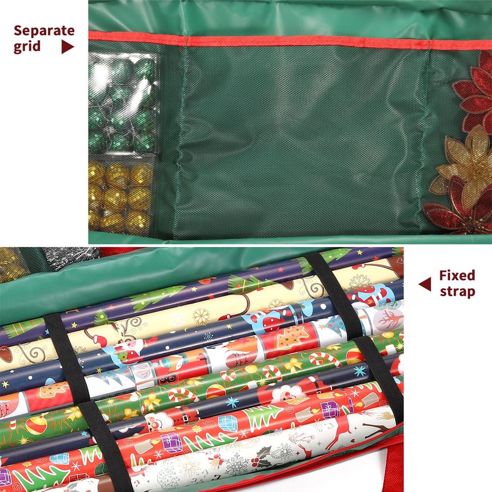 Christmas Xmas Decoration Gift Wrap Fabric Storage Bag [Green,0008941] - anydaydirect