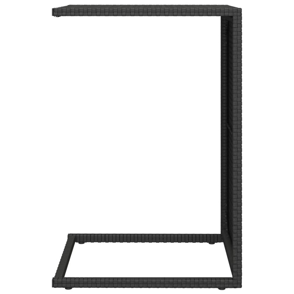C Table Black 40x35x60 cm Poly Rattan - anydaydirect