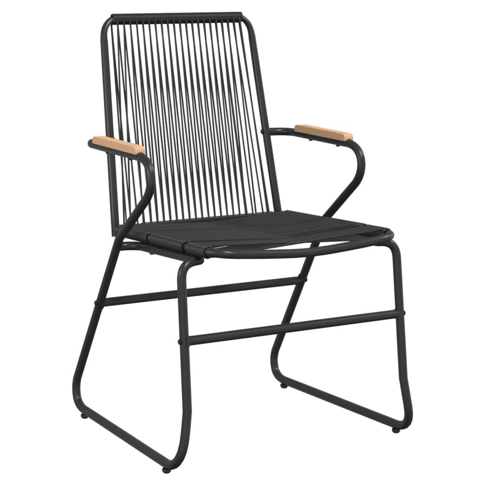 Garden Chairs 2 pcs Black 58x59x85.5 cm PVC Rattan - anydaydirect