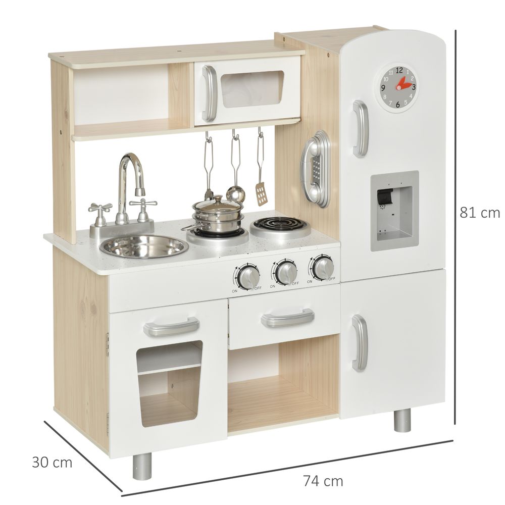Luxury Kitchen Playset with Accessories Pretend Cooking Set White - anydaydirect
