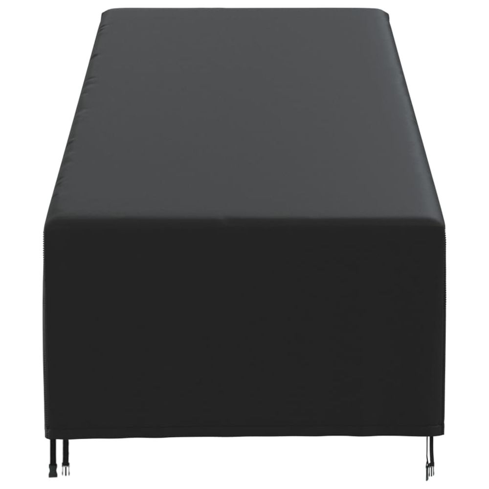 vidaXL Sun Lounger Cover Black 195x76x40/80 cm 420D Oxford - anydaydirect