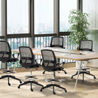 Vinsetto Ergonomic Mesh Back Drafting Chair, Tall Office Chair, Draughtsman Chair with Adjustable Height and Footrest 360° Swivel, Set of 5 - anydaydirect