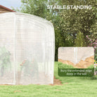 Outsunny Polytunnel Greenhouse Walk-in Grow House with UV-resistant PE Cover, Door and Galvanised Steel Frame, 2 x 2 x 2m, White - anydaydirect