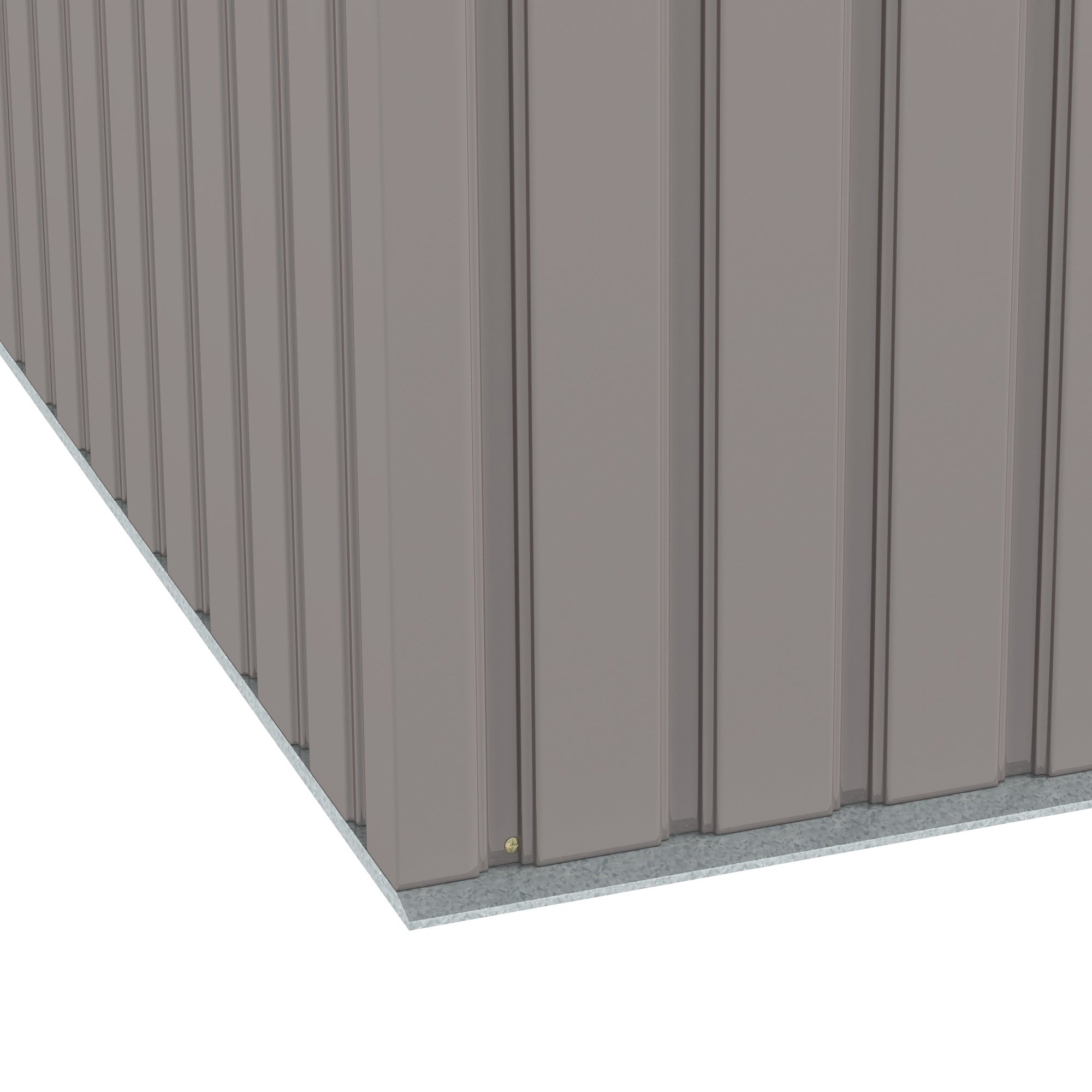Outsunny Corrugated Garden Metal Storage Shed Outdoor Equipment Tool Box with Kit Ventilation Doors 9x 4FT Light Grey - anydaydirect