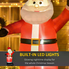 HOMCOM Inflatable 2.4m Santa Claus W/LED lights - anydaydirect