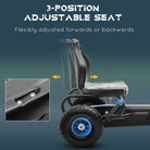 HOMCOM Kids Pedal Go Kart, with Adjustable Seat, Inflatable Tyres - Blue - anydaydirect