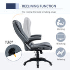 Vinsetto Ergonomic Office Chair Comfortable Desk Chair with Armrests Adjustable Height Reclining and Tilt Function Dark Grey - anydaydirect