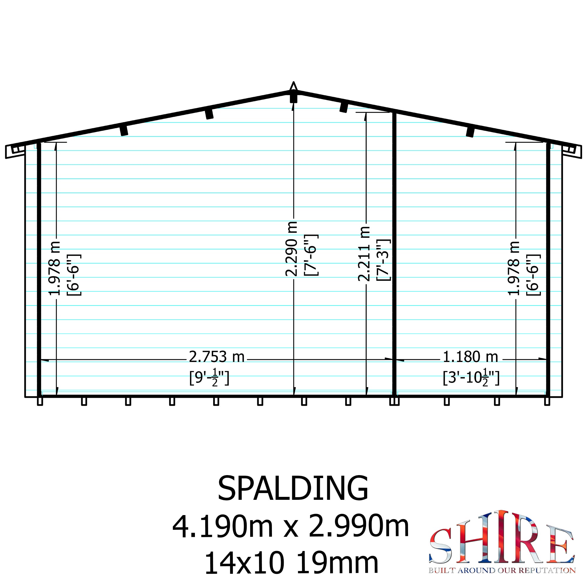 Shire Spalding 14x10 Log Cabin