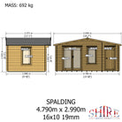 Shire Spalding 16x10 Log Cabin