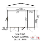 Shire Spalding 16x10 Log Cabin