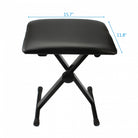 Glarry Adjustable Folding Piano Bench Stool Seat Black - anydaydirect