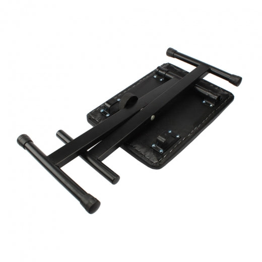 Glarry Adjustable Folding Piano Bench Stool Seat Black - anydaydirect