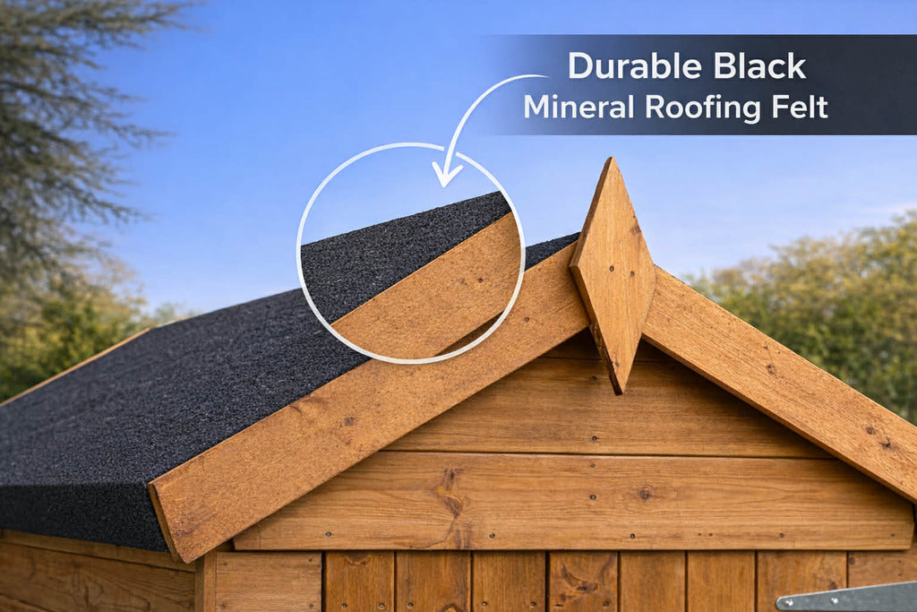 Spacious interior of Security Apex Wooden Garden Shed offering ample storage space