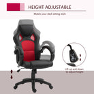 Vinsetto Office Chair Faux Leather Swivel Computer Desk Chair for Home Office with Wheels Armrests Black - anydaydirect