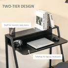 HOMCOM Writing Desk Computer Table Home Office PC Laptop Workstation Storage Shelf 84L x 45W cm Black - anydaydirect
