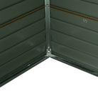 Outsunny 8 x 6.5 ft Metal Garden Storage Shed Apex Store for Gardening Tool with Foundation Ventilation and Lockable Door, Brown - anydaydirect