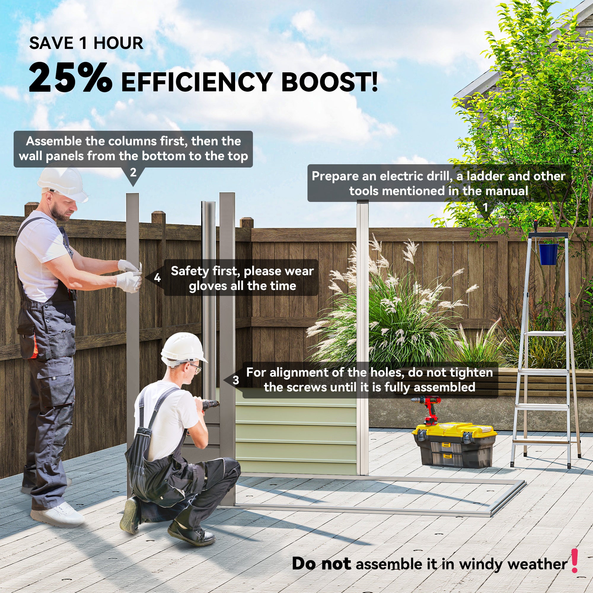 Outsunny 4 x 6ft Galvanised Metal Garden Shed, with Locking Door - Grey - anydaydirect