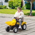 HOMCOM Kids Ride on Tractor No Power Pedal Go Kart with Manual Control Bucket for 3-6 Years Old - anydaydirect