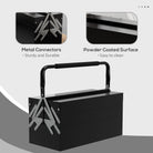 DURHAND 3 Tier Metal Toolbox, 5 Tray Professional Portable Tool Box with Carry Handle for Workshop, 45cmx20cmx34.5cm, Black - anydaydirect