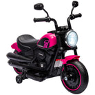 HOMCOM Kids' Electric Motorbike: 6V Ride-On with Training Wheels & Push-Start, Pretty in Pink - anydaydirect