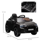 Kids Electric Ride On Car HOMCOM 6V Audi RS Q8 Licensed Electric Car for Kids, Remote Control, Music & Lights, Jet Black - anydaydirect