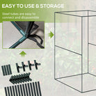 Outsunny 120 x 120cm Compact Plant Cage, with Netting - Green - anydaydirect