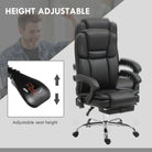 Vinsetto Six Point Vibrating Massage Office Chair - Black - anydaydirect