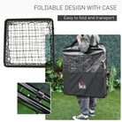 HOMCOM Angle Adjustable Double Sided Rebounder Net Training Aid Target Soccer Goal Kickback For Football, Baseball, Basketball - 75L x 75W cm - anydaydirect
