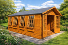 High-quality 32mm x 45mm Redwood framing of Stamford Wooden Summerhouse Garden for long-lasting durability