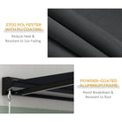 Outsunny 3 x 2.5m Electric Awning with LED Light, Aluminium Frame Retractable Awning Sun Canopies for Patio Door Window - anydaydirect