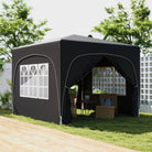 Outsunny 3 x 3m Pop-Up Gazebo Shelter, with Accessories - Black - anydaydirect