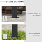 Outsunny 3 x 4m Aluminium Pergola, with Retractable Roof - Dark Grey - anydaydirect