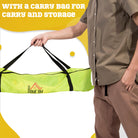 HOMCOM Two Football Goal Nets, Foldable Outdoor Sport Training Equipment, for Teens, Adults, with Carrying Bag, Yellow - anydaydirect