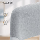 HOMCOM Faux Fur Rabbit Chair - Grey - anydaydirect