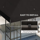 Outsunny 3 x 3(m) Gazebo Frame Replacement - Black - anydaydirect