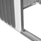 Outsunny 8 x 6.5 ft Metal Garden Storage Shed Apex Store for Gardening Tool with Foundation Ventilation and Lockable Door, Brown - anydaydirect