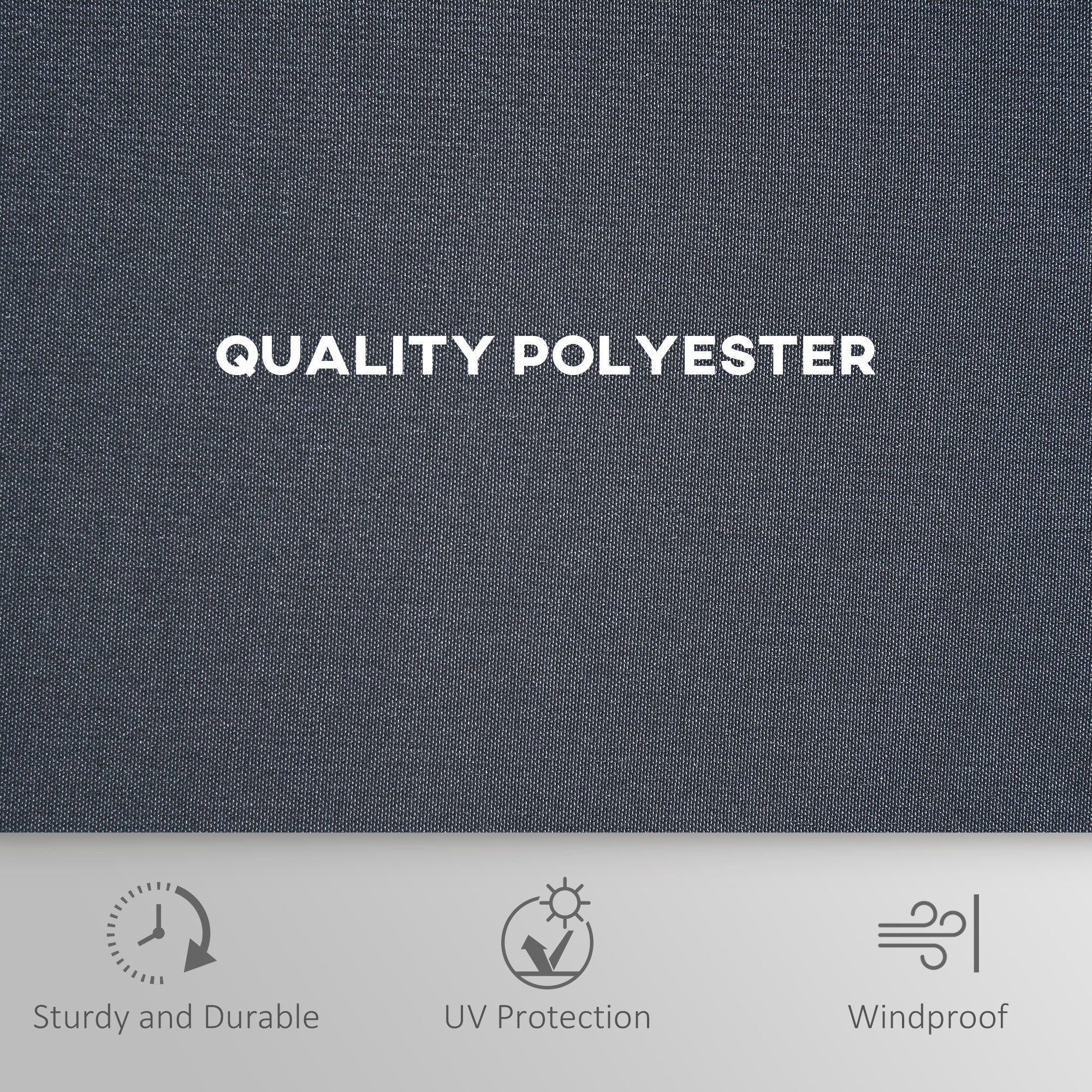 Outsunny Replacement Gazebo Curtains 4-Panel Sidewalls with Zipper for 3 x 3 (M) Yard Gazebos Canopy Tent, Dark Grey - anydaydirect