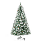 HOMCOM 6FT Artificial Christmas Tree with Pine Cones, Holiday Home Xmas Decoration Automatic Open, Green - anydaydirect