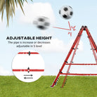 HOMCOM Double Sided Football Rebounder Net, Football Rebound Goal with Five Adjustable Angles, Red - anydaydirect