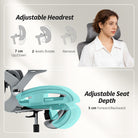 HOMCOM Ergonomic Office Chair, High Back Mesh Desk Chair, Grey - anydaydirect