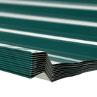 Outsunny Corrugated Roofing Sheets, Pack of 12, Galvanised Metal Roofing Sheets for Greenhouse, Garage, Storage Shed, Carport, 129 x 45cm, Green - anydaydirect