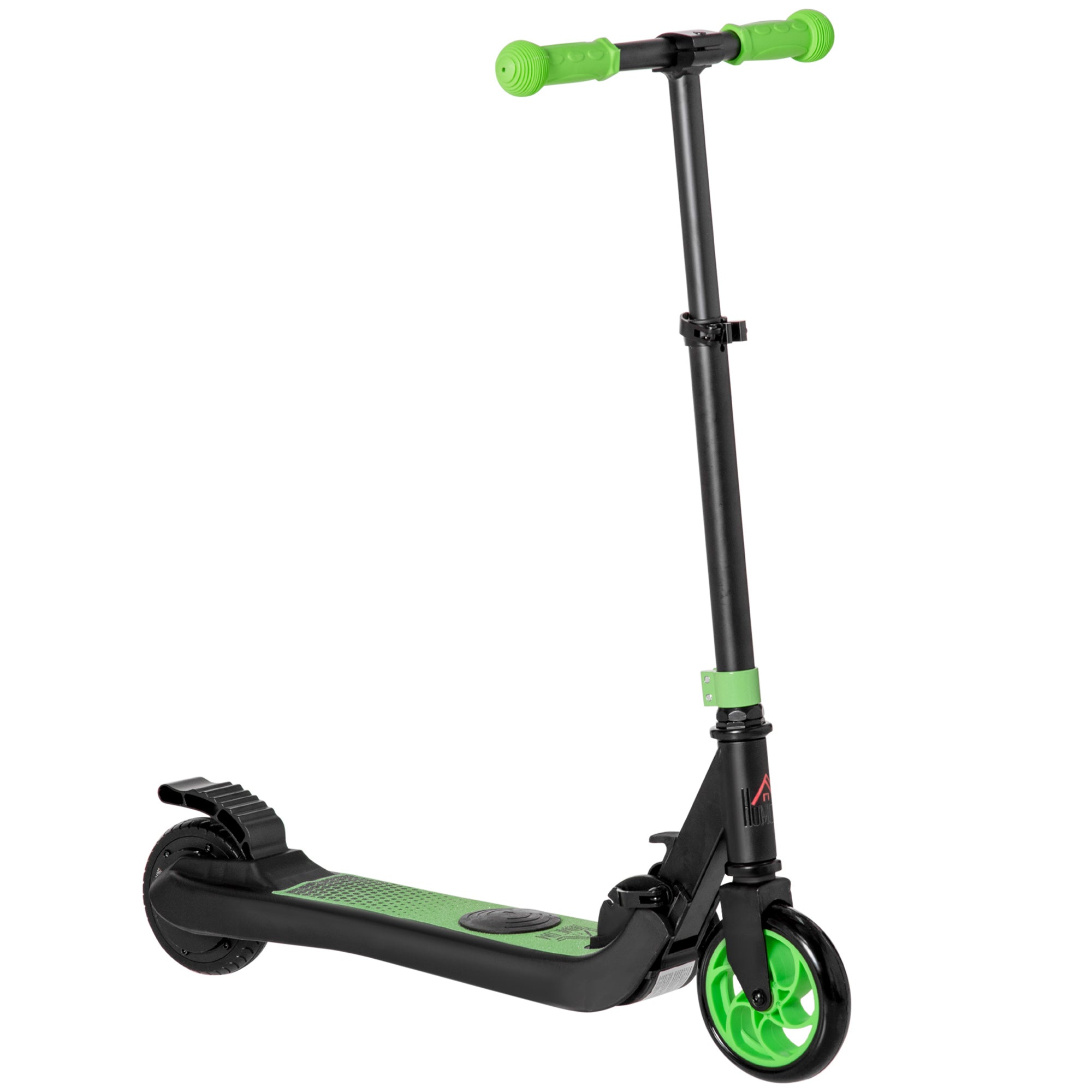 HOMCOM Folding Electric Scooter Adult E Scooter, 120W, with Rear Wheel Brake, 8km/h Maximum Speed, for Ages 6+ Years Old, Green - anydaydirect