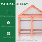 Outsunny Garden Cold Frame Polycarbonate Greenhouse with Adjustable Shelves, Double Doors, Openable Top Covers, Grow House for Flower Vegetable Plants, 80 x 47 x 138cm, Orange - anydaydirect