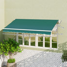 Outsunny Awning Replacement Canopy, Water Resistant UPF 50+ Sun Shade Cover for 3 x 2.5 m Garden Awning (Fabric Only), Green - anydaydirect
