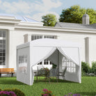 Outsunny 3 x 3m Pop Up Gazebo, Wedding Party Canopy Tent Marquee with Carry Bag and Windows, White - anydaydirect